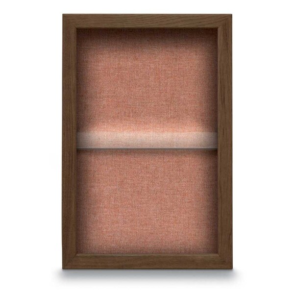 Indoor Enclosed Combo Board, 48"x36", Black Frame/Blue & Pearl
